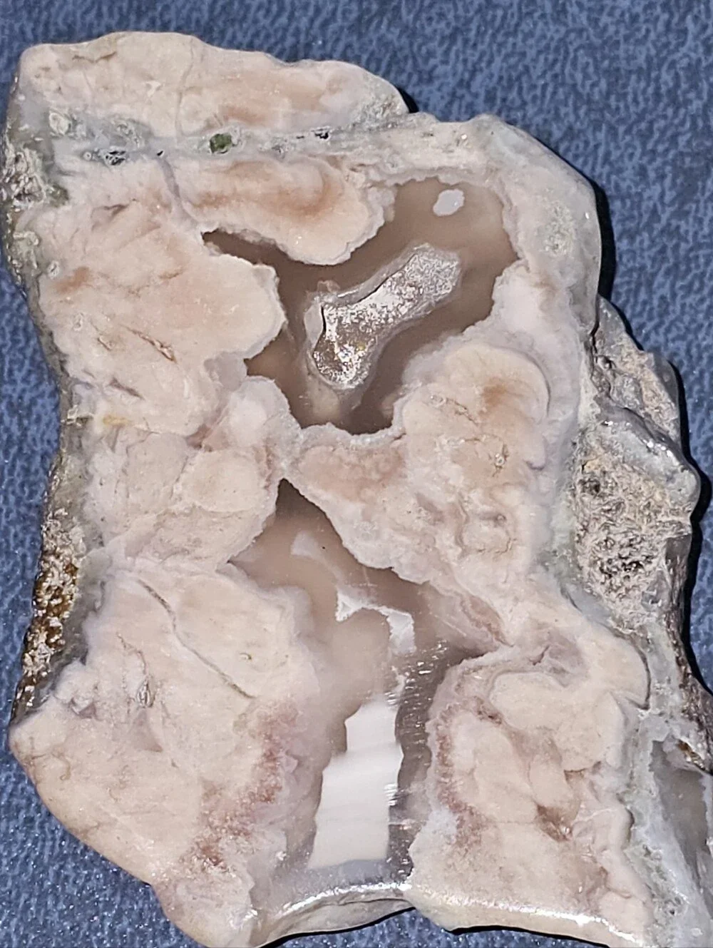 AAA Pink Japanese Cherry Blossom Agate Slab Specimen Druzy Details NEW Decor Art